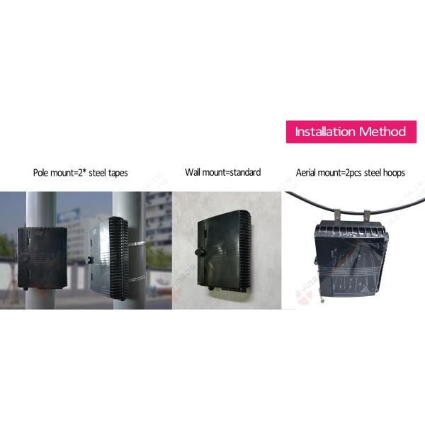 FTTH столбик установлен на открытом воздухе IP65 оптоволоконный разделитель распределительный ящик плоские порты