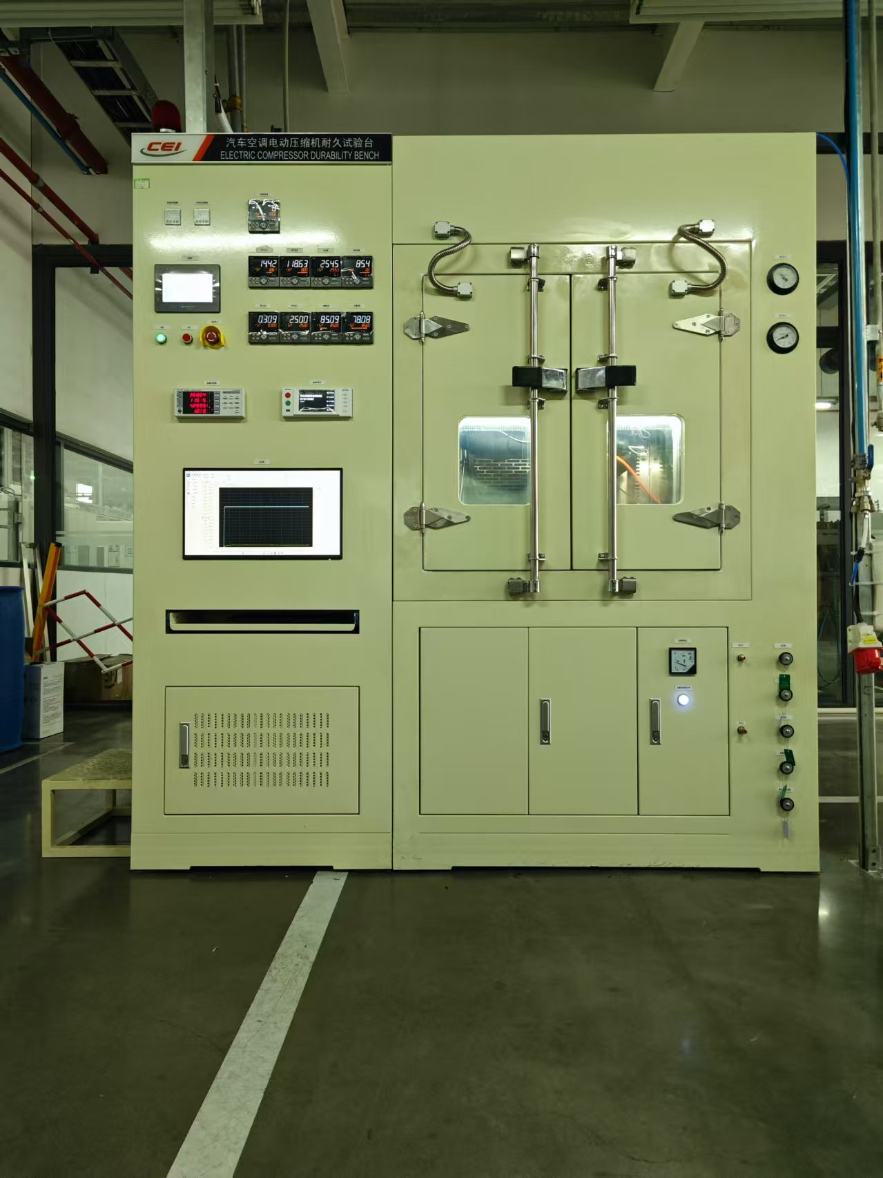 Compressor performance, durability and noise test equipment