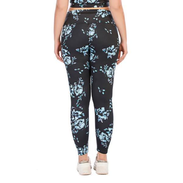 Moisture Wicking Girls Patterned Yoga Pants Anti UV Polyester Spandex Workout Leggings