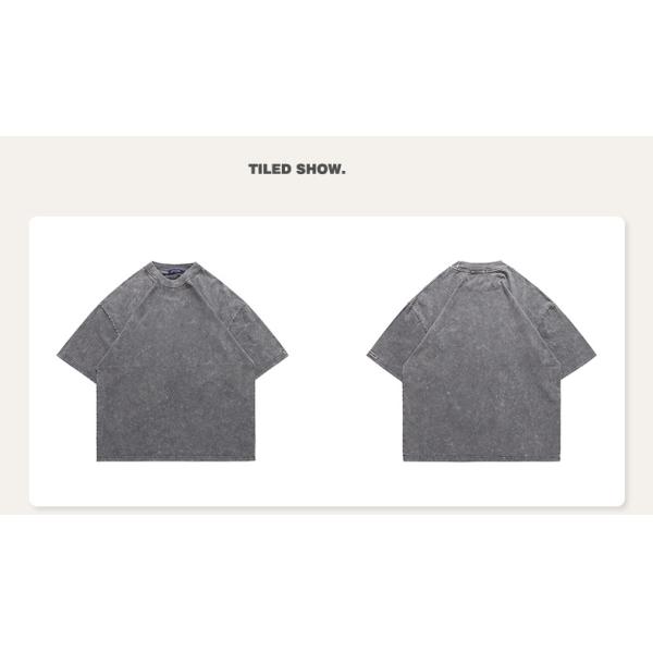 Camiseta de hombro suelto con diseños hechos a medida y diseño impreso antiguo