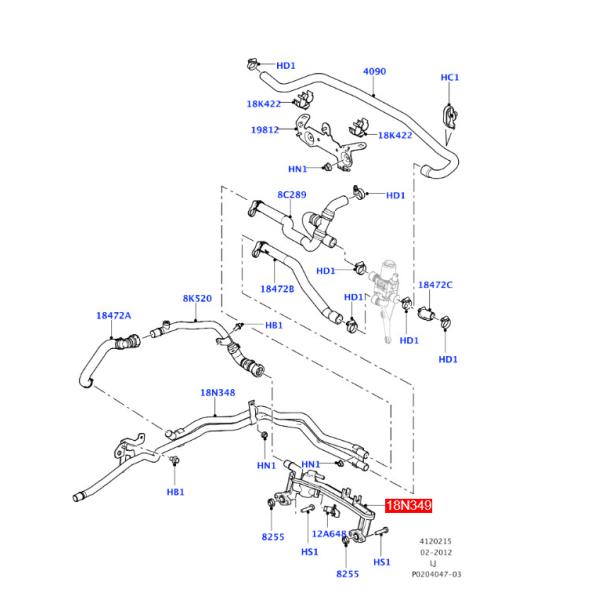 Les systèmes de refroidissement de l'OEM LR018273AL AJ813849 et LR077042 pour le véhicule routier Jaguar XJ