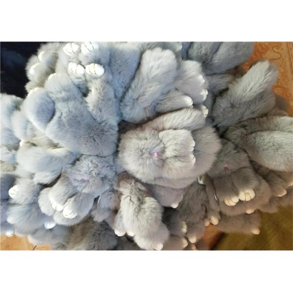 Славное мех Кейчайн кролика Брауна, цепь куклы меха зайчика ключевая для шармов сумки женщин