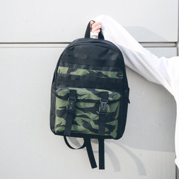 New camo printed backpack fashion contrast color student bag large outdoor leisure travel backpack