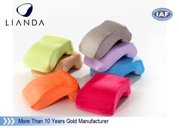 Velvet cover Memory Foam Pillows Customized LOGO for Office Nap , ROHS TUV certificate