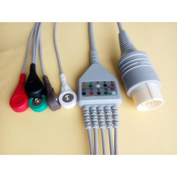 Nihon Kohden Ecg Patient Cable With Rou 11P Direct Connector AHA Snap