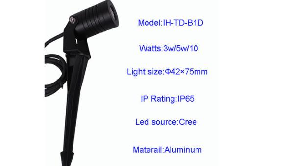 O IP exterior 65 12v conduziu o vidro moderado luz do jardim do ponto para a iluminação da paisagem