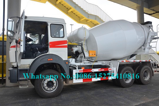 2638 380hp Beiben Heavy Duty Truck , 6x4 10cbm Concrete Transit Mixer Truck Right Hand Drive Optional