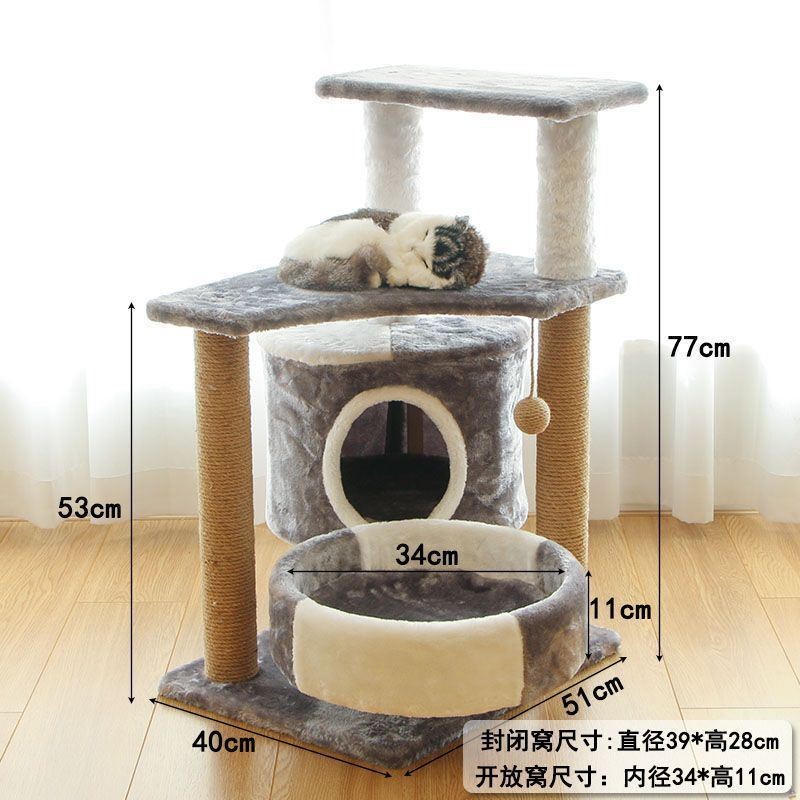 Custom Size Cat Scratching Post Sisal Material and Hanging Ball for Your Cat's Comfort