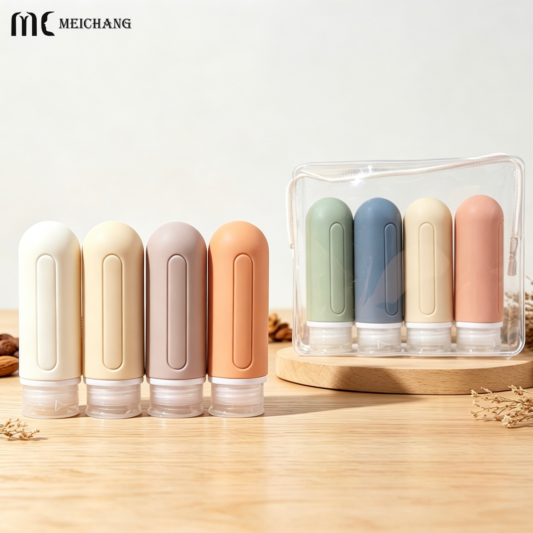 89ml Refillable Capsule Silicone Travel Bottle Set(MC-1419)