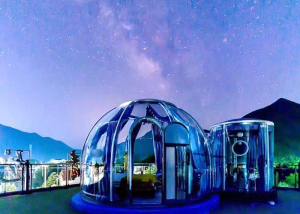 Self Cleaning 4.5m Crystal Dome Outdoor Event Tents For Glamping