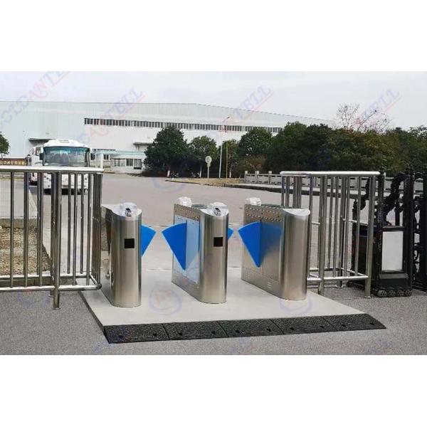 Barreira externa de 60 cm Flap Turnstile Impressão digital 2 caminhos Solução de entrada de controle de acesso