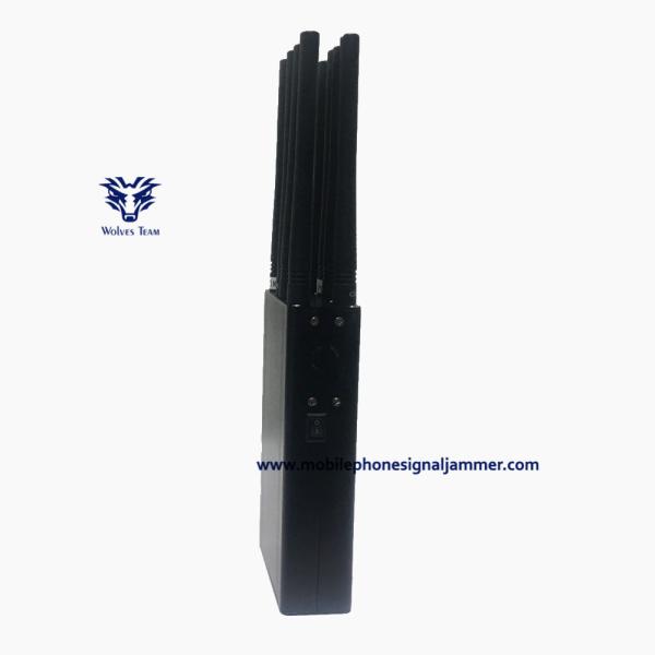 Portable  10  antenna Mobile phone Signal Jammer PCS  CDMA 3G 4G  WiFi UHF VHF