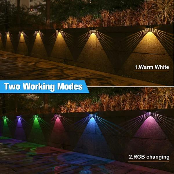IP65 Waterproof Solar Wall Fence LED Lights Landscape 80 * 80MM For Outdoor