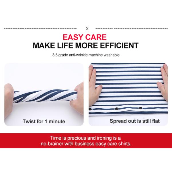 Зимняя бизнес-обычная мужская полосатая рубашка с нержавеющей и теплопередающей печатью