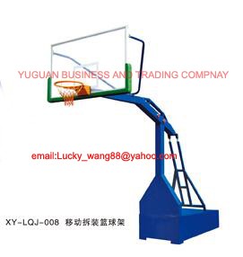Buried square tube basketball stand -outdoor training type YGBS-006XY