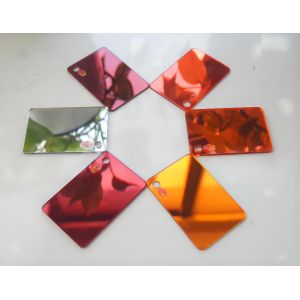 Клейкое цветное зеркало акриловое золото серебро с пленкой PE пластиковые панели