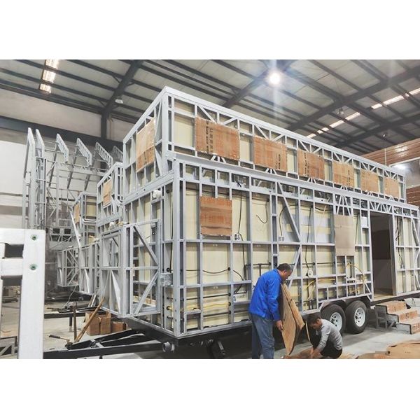 Prefabricated Tiny House On Wheels Prefab Kit Home Modern With Double Glazing Windows