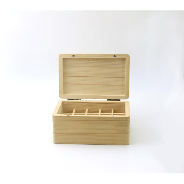 32 Holes Recyclable Aromatherapy Oil Storage Box Pine Wood Laser Engrave Gift Packing Box