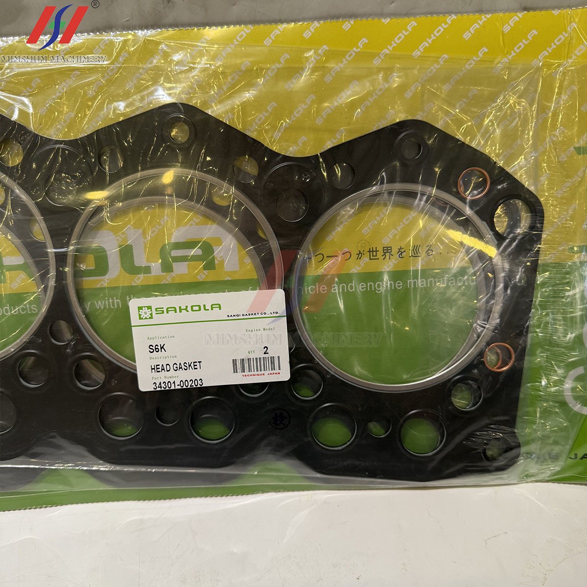 Cylinder Head Gasket 34301-00203 Mitsubishi S6K  3066 Engine Part For 320 And 318C Excavators