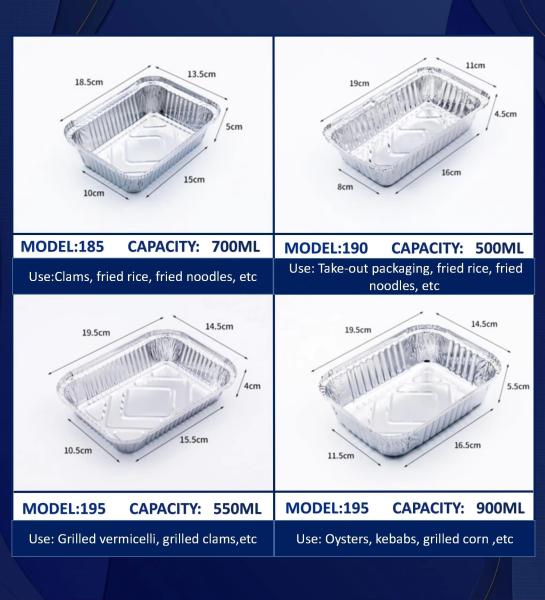 Custom Aluminum Foil Lunch Box with Foil Cover Microwave Safe