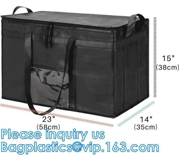 Portable Lunch Oversized Outdoor Cooler Bag, Extra Large Heavy Duty Custom Reusable Tote Food Delivery Bag