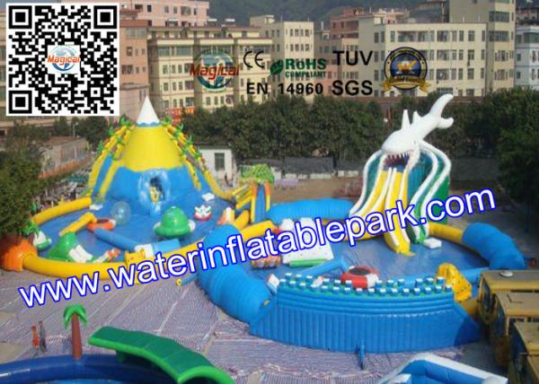 Funny  Kids Inflatable Water Park  ,  Inflatable Water Games With Repair Kits