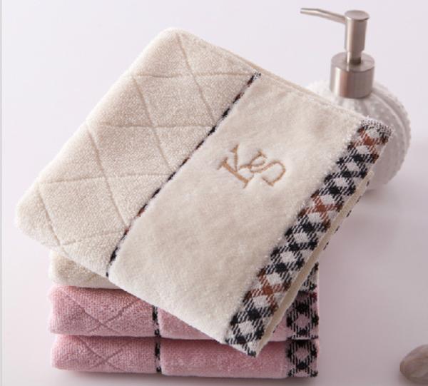 Personalized expensive holiday pink cotton face velour towels