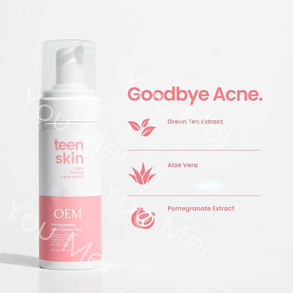 Organic Herbal Green Tea Cleansing Mousse Foam Ultra Mild OEM