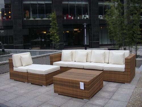  7pcs PE wicker garden furniture