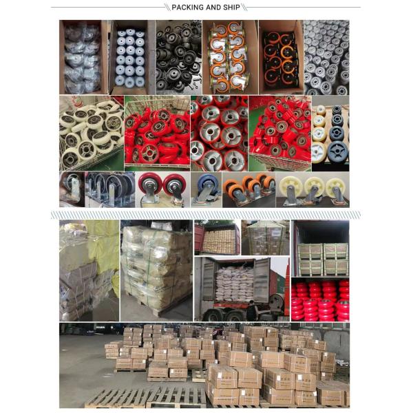 Промышленное оборудование 3-дюймовое оранжевое колесо с тормозом и блокировкой тормоза