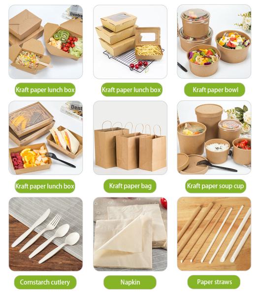 Burger Batatas fritas Caixa de embalagem de alimentos Impressão de alimentos ecológicos Contenedor Caixa de papel