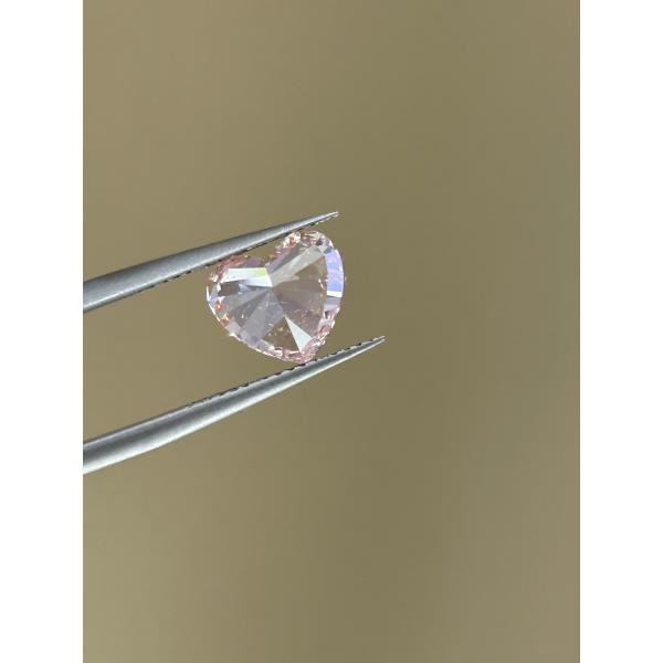 Fancy Intense Pink Heart Shape Lab Grown Diamonds IGI Certified Diamonds Pink Diamonds