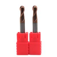 3mm Dia R1.5*3*6*3*50 2Flutes TiAISiN Carbide Ball Nose End Mill Pour l'acier au carbone alliage d'acier en fonte