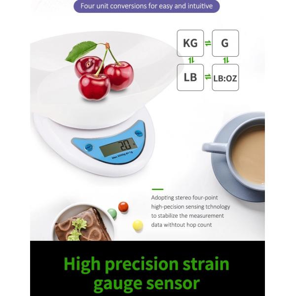 ABS Plastic Electronic Digital Kitchen Scales With Bowl