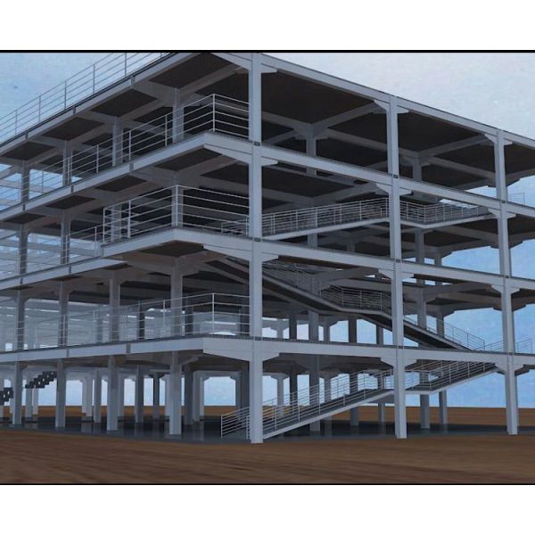 Multi Story Commercial Metal Buildings Prefabricated Steel Frame Building Custom Design