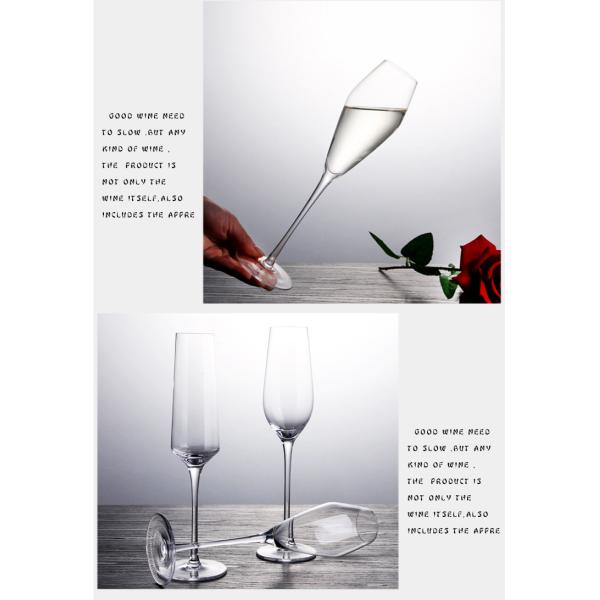 Роскошные стекла каннелюры Шампани кристаллических бокалов длинные происходить неэтилированные