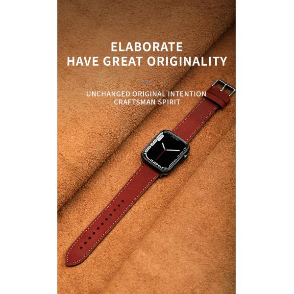 Apple Watch Leather Look Band Bracelet for 38mm 40mm 42mm 44mm Series 7 6 SE 5 4 3 2 1