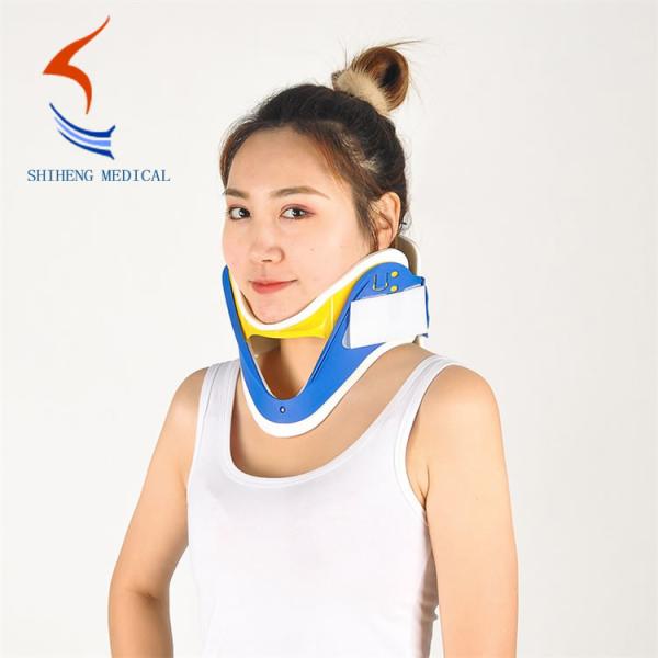 Emergency cervical collar free size blue yellow color rigid collar brace China manufacturer