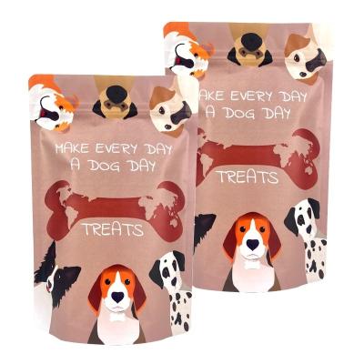 Resealable Composite Plastic Bag Laminated Dog Food Packaging Bags With Zipper Top