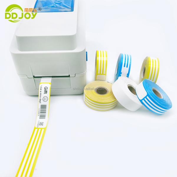 Waterproof Yellow Self Adhesive Direct Thermal ID Wristbands for Event Identification