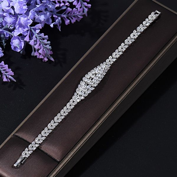 Dubai Jewelry Set Jewelry 4 Pieces Set Euro-america the Middle East Fashion Plating Plating 3A Zircon Bridal Wedding Opp Bag