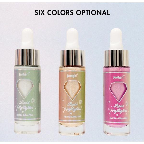 Gold Vegan Glitter Makeup Highlighter Liquid 15ml Long Lasting Multipurpose