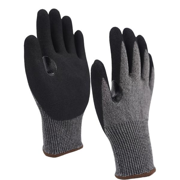 Custom Protection Nitrile Coated Gloves Thumb Saddle Touchscreen Work Gloves Design Outdoor