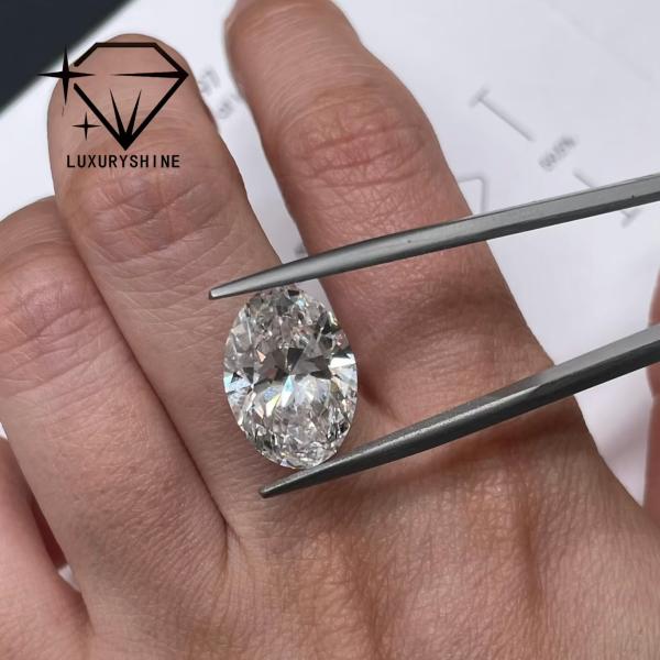 LuxuryShine 0.1-10CT VVS2 Lab Grown Diamond D-F Color White Oval Excellent Cut With IGI Certificate 3EX Cut Stones by LuxuryShine