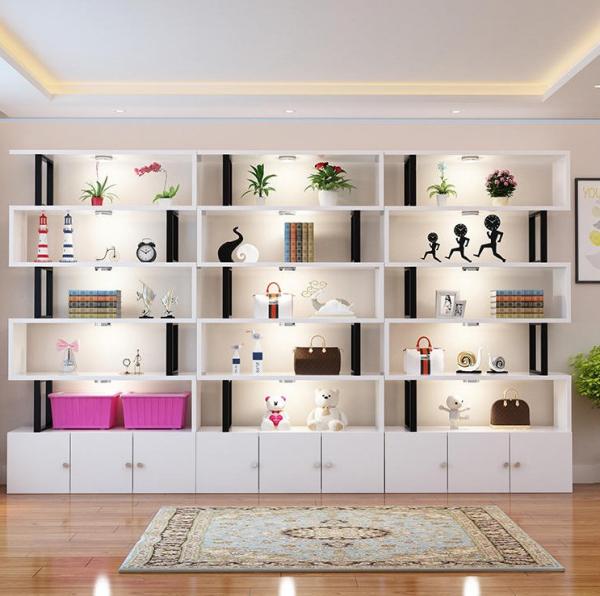 Delicate Wooden Retail Display Shelves Fast Assembled Shoes / Bags Shop Rack