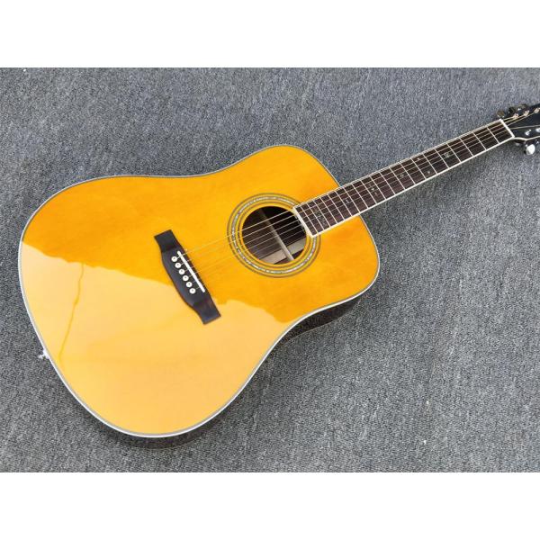 Top quality Log color 28 Style classic acoustic guitar,Solid Spruce top,41