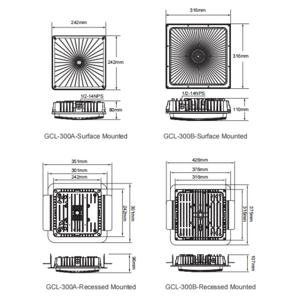света СИД залива UL 5200LM 40W 277V Dimmable промышленные высокие