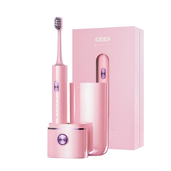 En el mercado de venta al por mayor cepillo de dientes impermeable automático de carga inalámbrica de ultrasonido de viaje UV caso