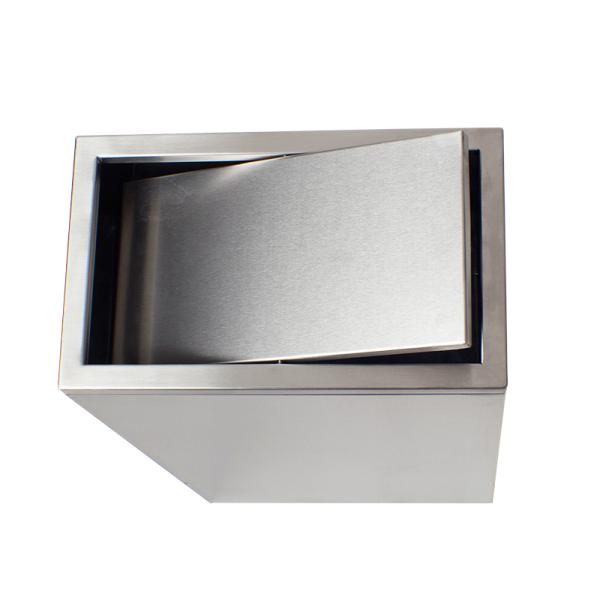 Public 40L  Rectangular Stainless Steel Bin For Outdoor Garden Street