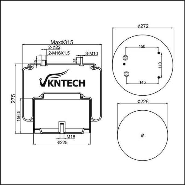 836M2K1 для частей весны воздуха мембраны весны воздуха подвеса воздуха варочного мешка W01-M58-8721 DAF Truckk резиновых для автобуса трейлера